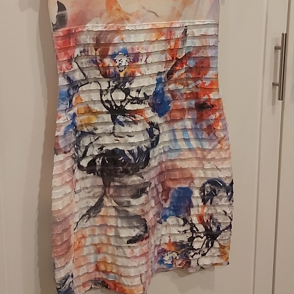 Cubism colorful  layered dress - Picture 2 of 10